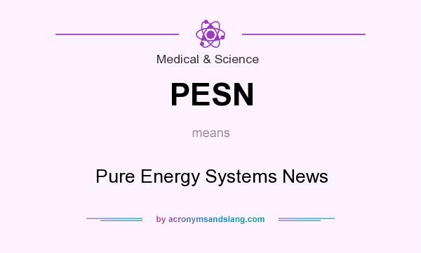 What does PESN mean? It stands for Pure Energy Systems News