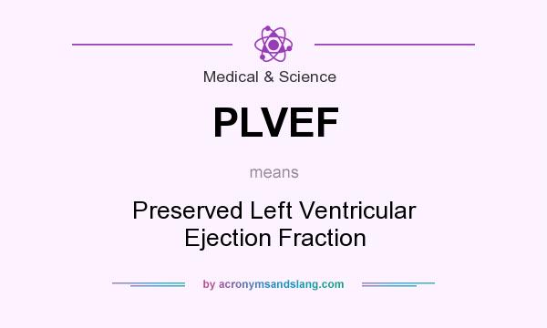 What does PLVEF mean? It stands for Preserved Left Ventricular Ejection Fraction