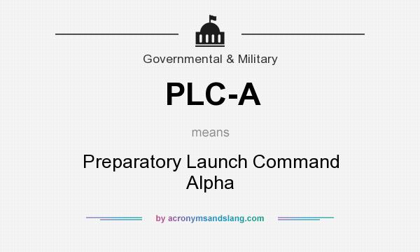 What does PLC-A mean? It stands for Preparatory Launch Command Alpha