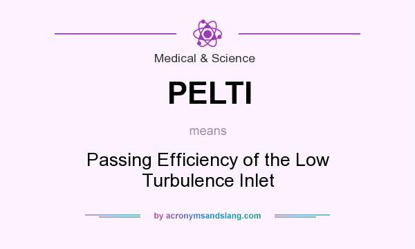 What does PELTI mean? It stands for Passing Efficiency of the Low Turbulence Inlet