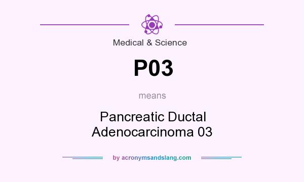 What does P03 mean? It stands for Pancreatic Ductal Adenocarcinoma 03