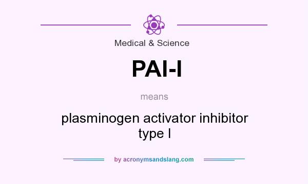 What does PAI-I mean? It stands for plasminogen activator inhibitor type I