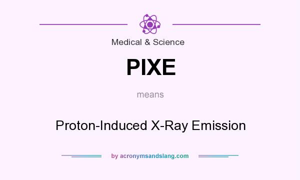 What does PIXE mean? It stands for Proton-Induced X-Ray Emission