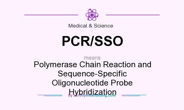 What does PCR/SSO mean? It stands for Polymerase Chain Reaction and Sequence-Specific Oligonucleotide Probe Hybridization