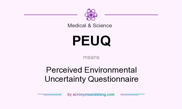 What does PEUQ mean? It stands for Perceived Environmental Uncertainty Questionnaire