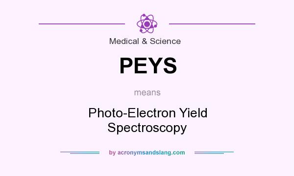What does PEYS mean? It stands for Photo-Electron Yield Spectroscopy