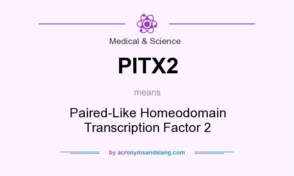 What does PITX2 mean? It stands for Paired-Like Homeodomain Transcription Factor 2