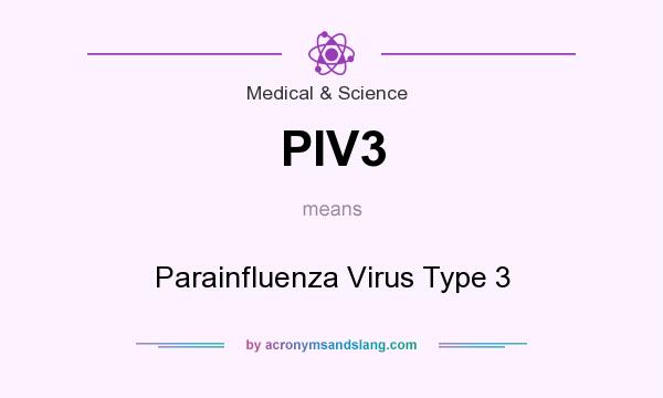 What does PIV3 mean? It stands for Parainfluenza Virus Type 3