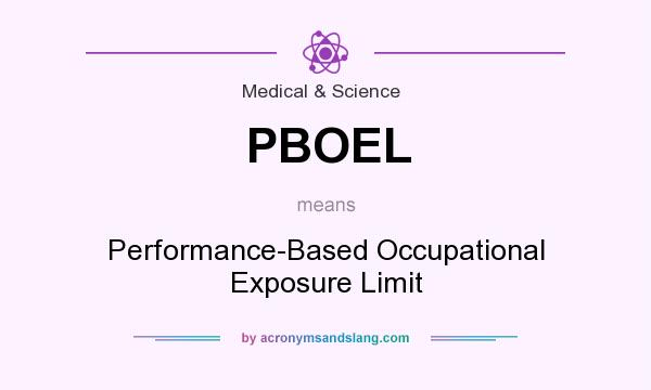 What does PBOEL mean? It stands for Performance-Based Occupational Exposure Limit