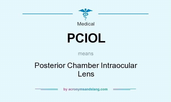 What does PCIOL mean? It stands for Posterior Chamber Intraocular Lens