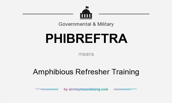 What does PHIBREFTRA mean? It stands for Amphibious Refresher Training