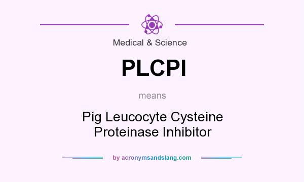 What does PLCPI mean? It stands for Pig Leucocyte Cysteine Proteinase Inhibitor