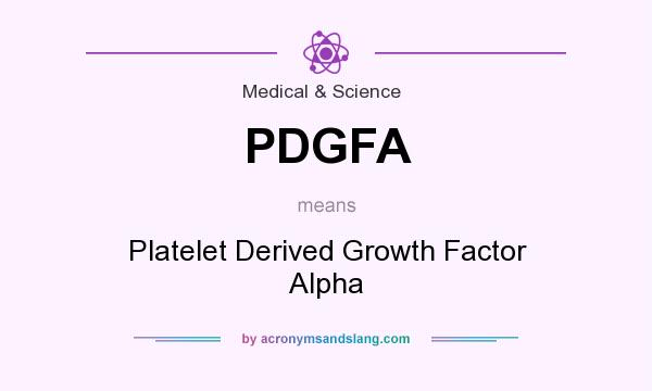 What does PDGFA mean? It stands for Platelet Derived Growth Factor Alpha