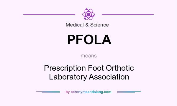 What does PFOLA mean? It stands for Prescription Foot Orthotic Laboratory Association