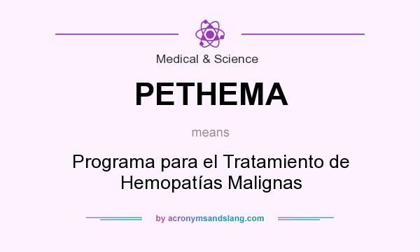 What does PETHEMA mean? It stands for Programa para el Tratamiento de Hemopatías Malignas