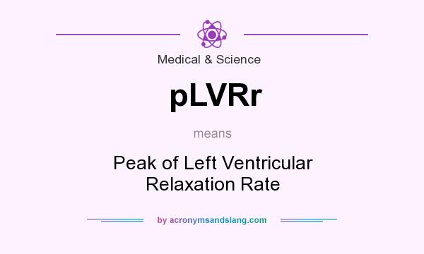 What does pLVRr mean? It stands for Peak of Left Ventricular Relaxation Rate