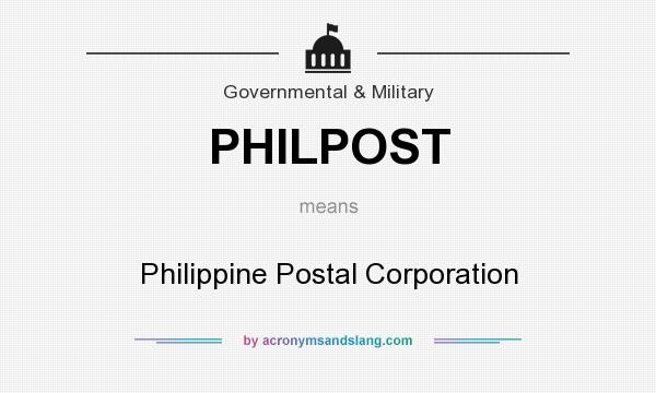 What does PHILPOST mean? It stands for Philippine Postal Corporation