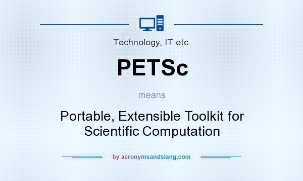 What does PETSc mean? It stands for Portable, Extensible Toolkit for Scientific Computation