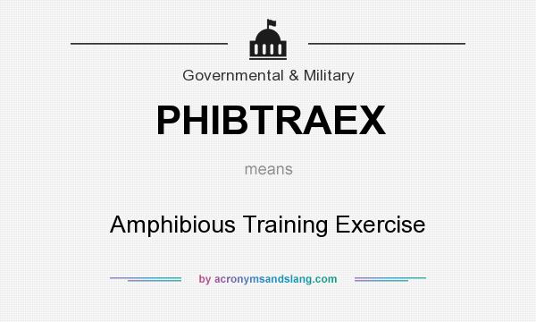 What does PHIBTRAEX mean? It stands for Amphibious Training Exercise