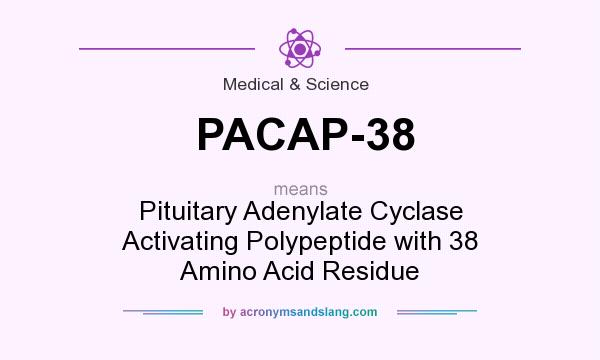 What does PACAP-38 mean? It stands for Pituitary Adenylate Cyclase Activating Polypeptide with 38 Amino Acid Residue