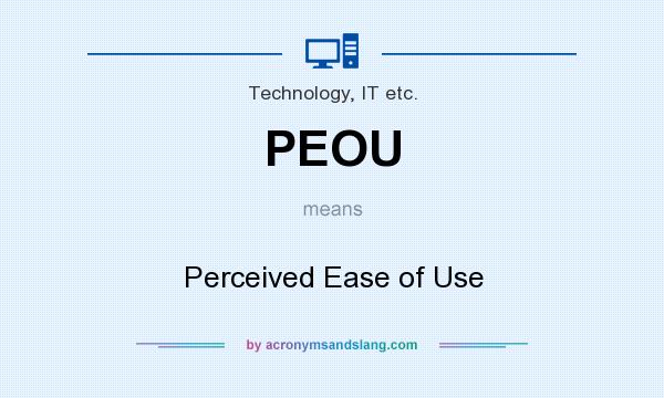 What does PEOU mean? It stands for Perceived Ease of Use