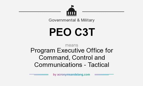 What does PEO C3T mean? It stands for Program Executive Office for Command, Control and Communications - Tactical