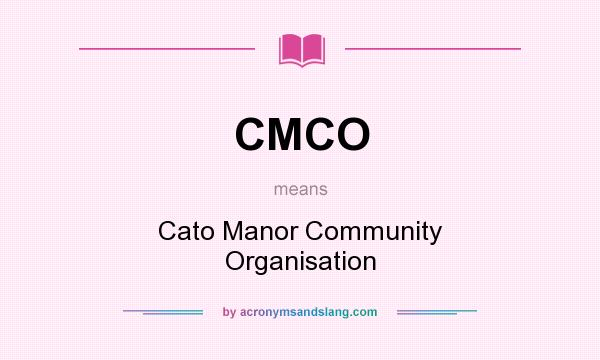 What does CMCO mean? It stands for Cato Manor Community Organisation