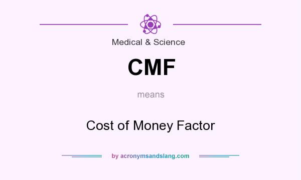 What does CMF mean? It stands for Cost of Money Factor