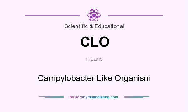 What does CLO mean? It stands for Campylobacter Like Organism
