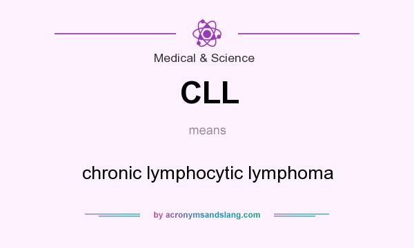 What does CLL mean? It stands for chronic lymphocytic lymphoma