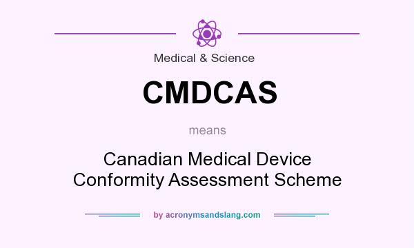 What does CMDCAS mean? It stands for Canadian Medical Device Conformity Assessment Scheme