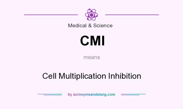 What does CMI mean? It stands for Cell Multiplication Inhibition