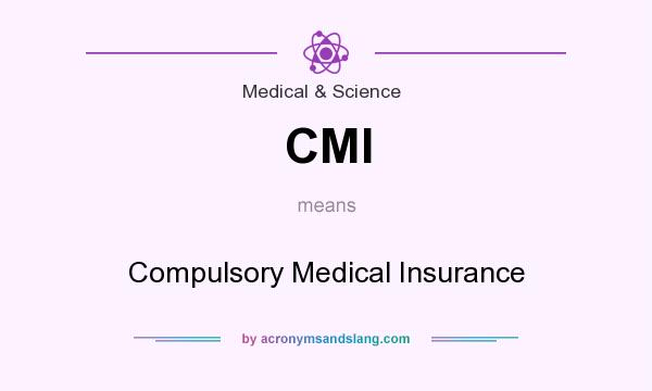 What does CMI mean? It stands for Compulsory Medical Insurance