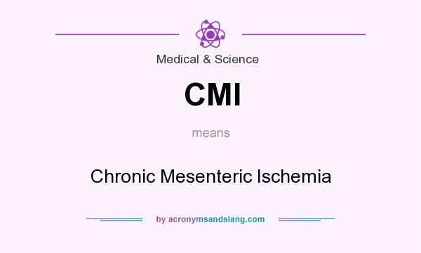 What does CMI mean? It stands for Chronic Mesenteric Ischemia