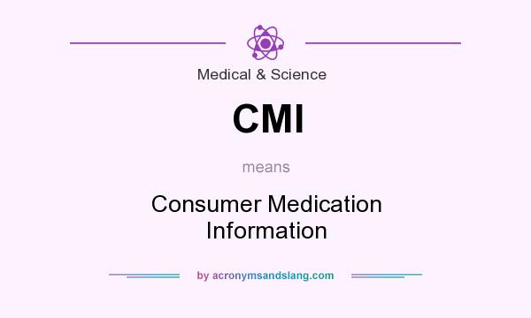 What does CMI mean? It stands for Consumer Medication Information