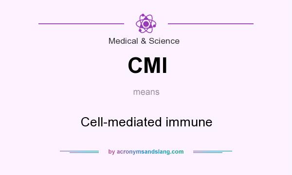 What does CMI mean? It stands for Cell-mediated immune