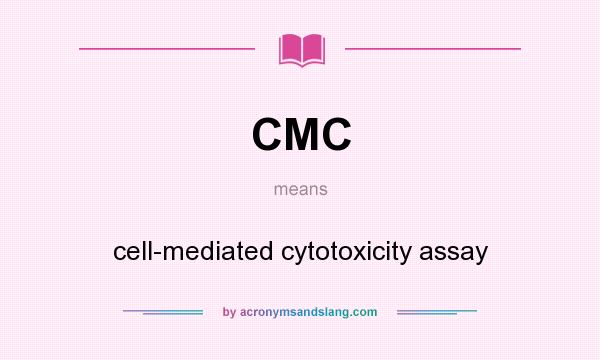 What does CMC mean? It stands for cell-mediated cytotoxicity assay