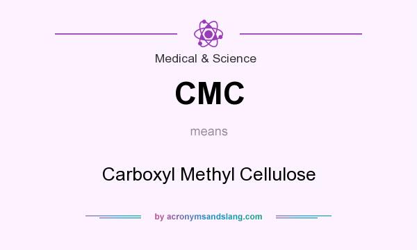 What does CMC mean? It stands for Carboxyl Methyl Cellulose