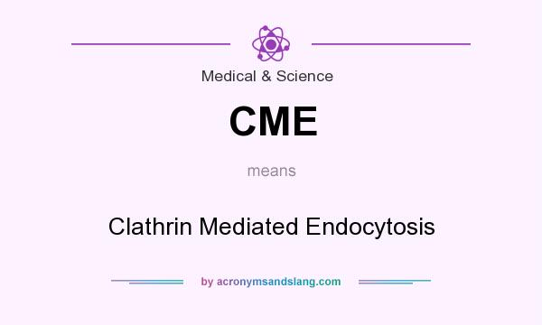 What does CME mean? It stands for Clathrin Mediated Endocytosis