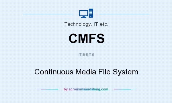 What does CMFS mean? It stands for Continuous Media File System
