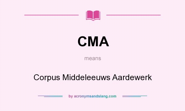 What does CMA mean? It stands for Corpus Middeleeuws Aardewerk