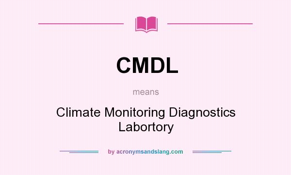 What does CMDL mean? It stands for Climate Monitoring Diagnostics Labortory