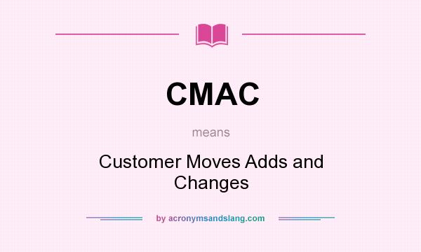 What does CMAC mean? It stands for Customer Moves Adds and Changes