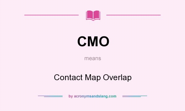 What does CMO mean? It stands for Contact Map Overlap