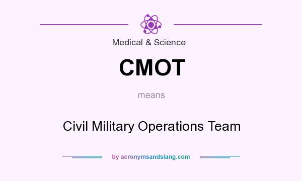 What does CMOT mean? It stands for Civil Military Operations Team