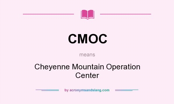 What does CMOC mean? It stands for Cheyenne Mountain Operation Center