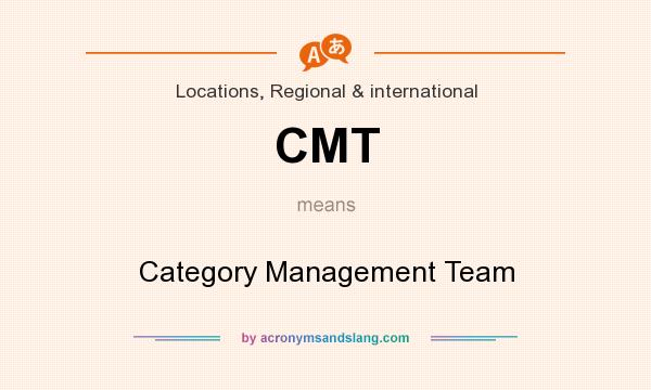 What does CMT mean? It stands for Category Management Team