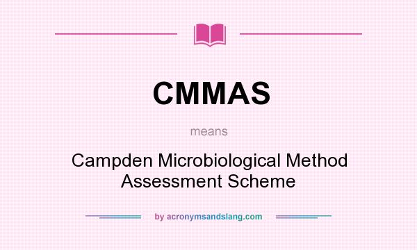 What does CMMAS mean? It stands for Campden Microbiological Method Assessment Scheme