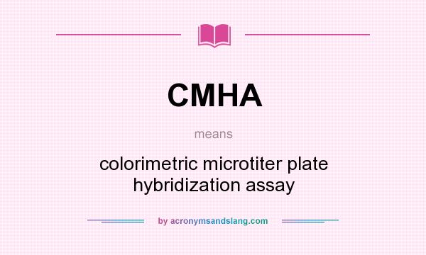 What does CMHA mean? It stands for colorimetric microtiter plate hybridization assay