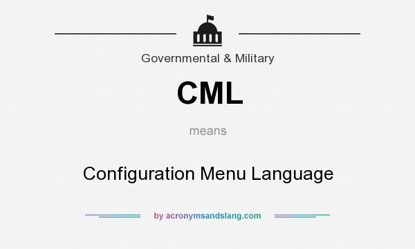 What does CML mean? It stands for Configuration Menu Language